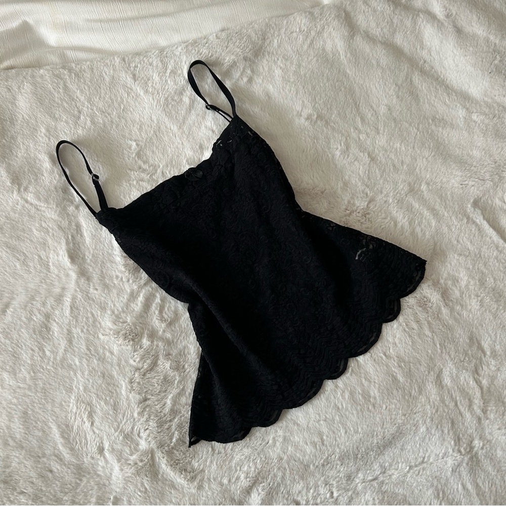 Black Lace Camisole Top